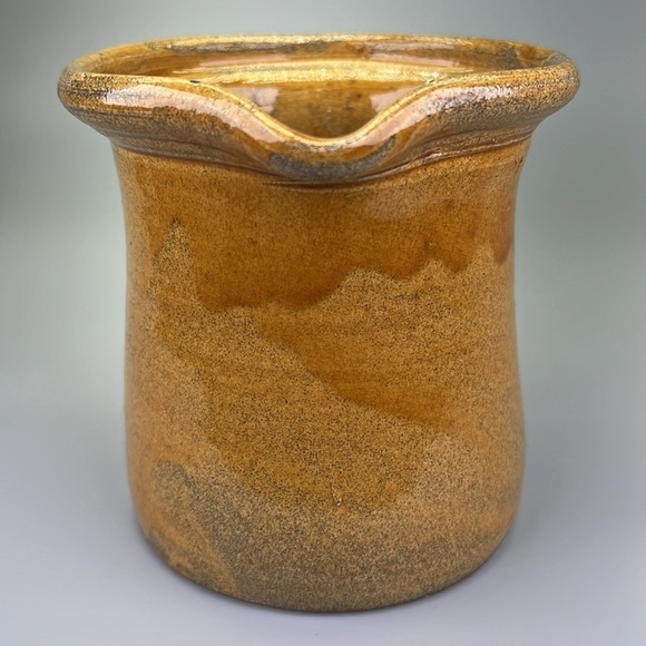 Studio Pottery Yellow Glaze Pitcher - Picture 5 of 10